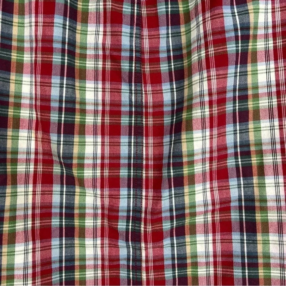Eddie Bauer Skirt Size 10 Plaid Knee Length Pockets Front Zip 100% Baumwolle - Picture 6 of 10